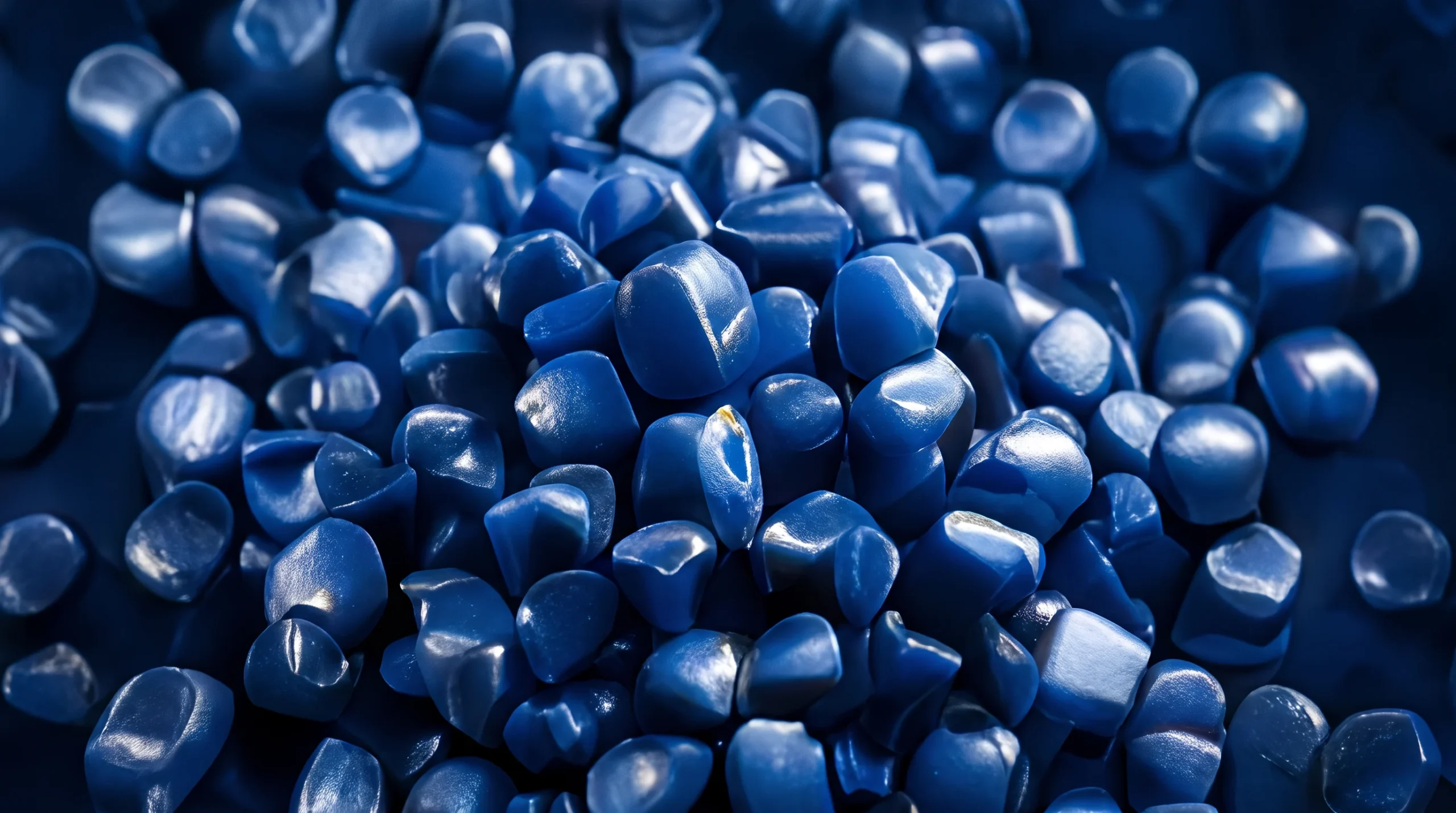 Blue LLDPE and LDPE resin pellets for film and packaging applications
